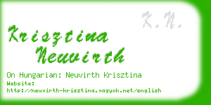 krisztina neuvirth business card